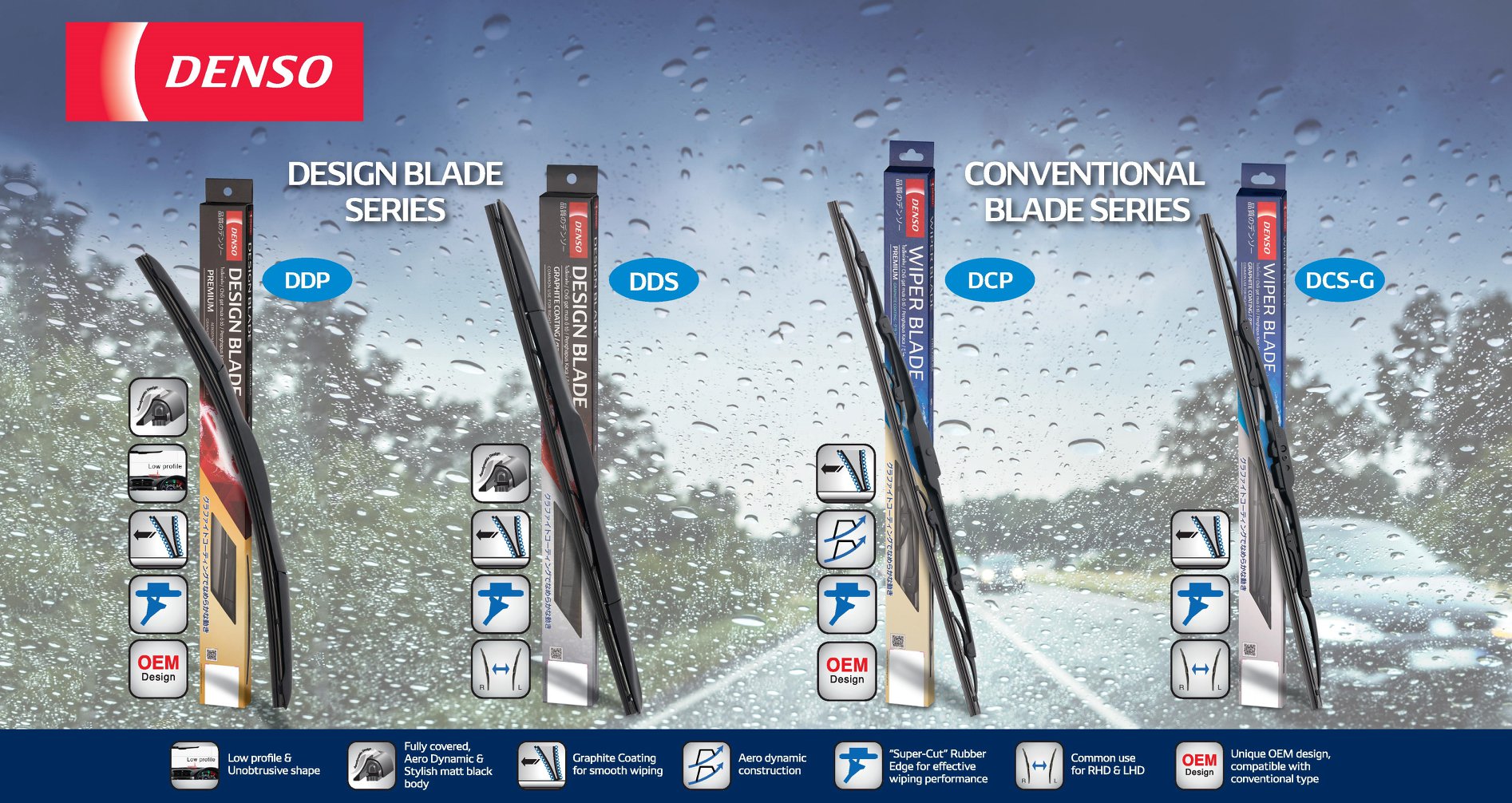 Cần gạt mưa Denso nhật bản